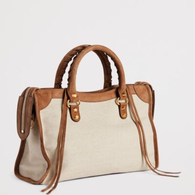 Balenciaga Small Canvas Le City Top-Handle Bag - Image 4