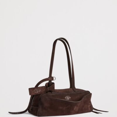 Balenciaga Small Leather Carrie Bowling Top-Handle Bag - Image 3