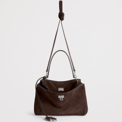 Balenciaga Small Suede Rodeo Top-Handle Bag - Image 2