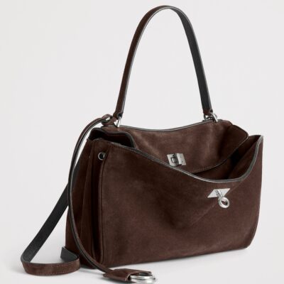 Balenciaga Small Suede Rodeo Top-Handle Bag - Image 3