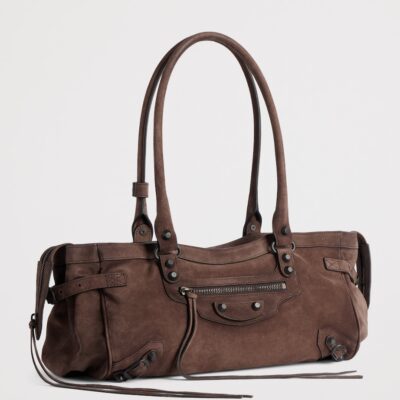 Balenciaga Suede Le City East West Shoulder Bag - Image 3