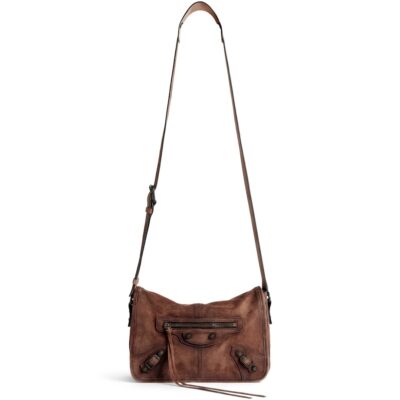 Balenciaga Suede Le City Messenger Bag - Image 1