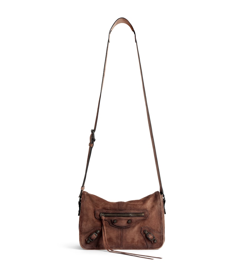 Balenciaga Suede Le City Messenger Bag - Image 1