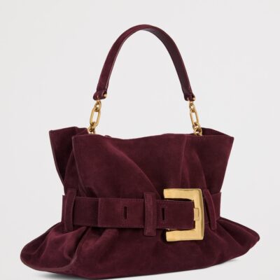 Balmain Medium Suede Anthem Shoulder Bag - Image 3