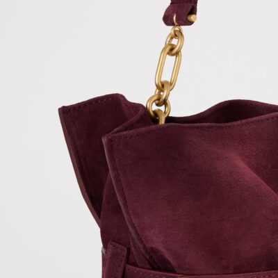 Balmain Medium Suede Anthem Shoulder Bag - Image 4