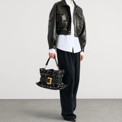 Balmain Medium Tweed Anthem Shoulder Bag - Image 2
