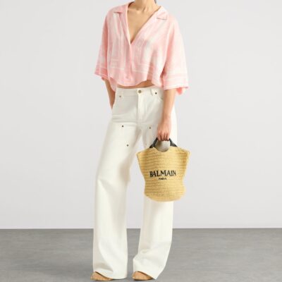 Balmain Mini Crochet Tote Bag - Image 2