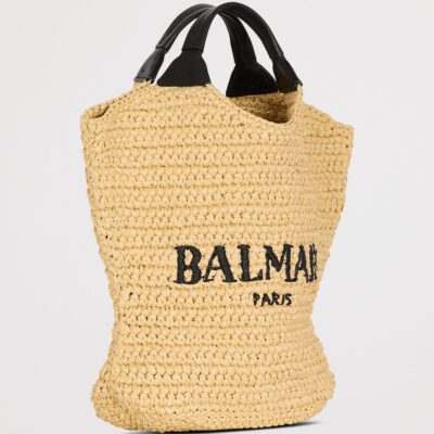 Balmain Mini Crochet Tote Bag - Image 3