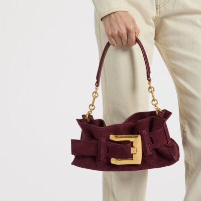 Balmain Mini Suede Anthem Shoulder Bag - Image 2