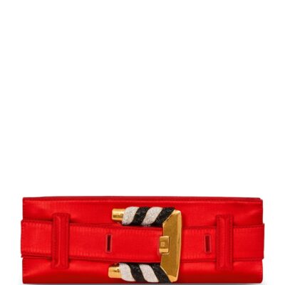 Balmain Satin Anthem Clutch Bag - Image 1
