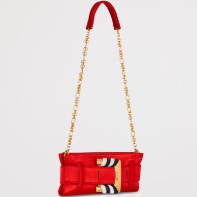 Balmain Satin Anthem Clutch Bag - Image 4