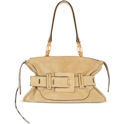 Balmain Small Suede Anthem Shoulder Bag - Image 1