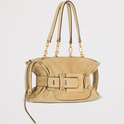 Balmain Small Suede Anthem Shoulder Bag - Image 3