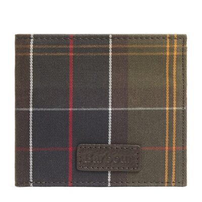 Barbour Cotton Leather-Detail Tartan Wallet - Image 1