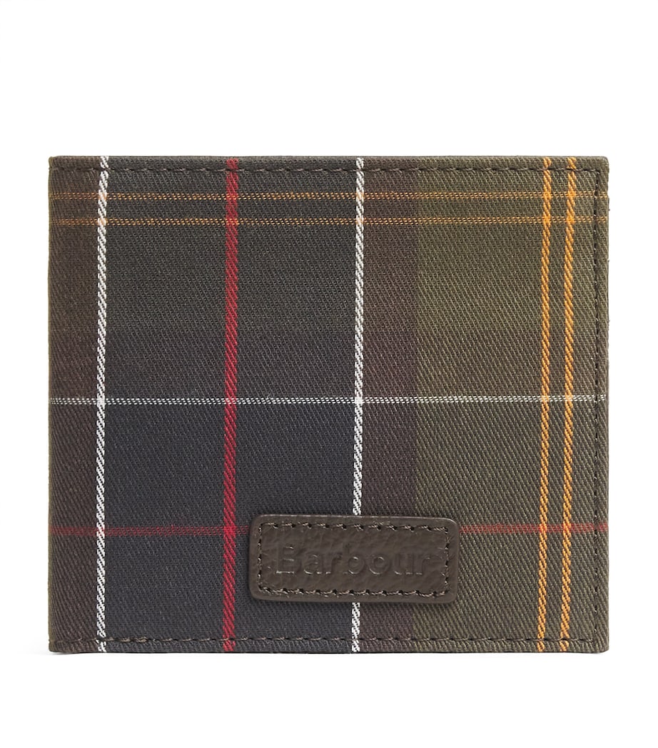 Barbour Cotton Leather-Detail Tartan Wallet - Image 1