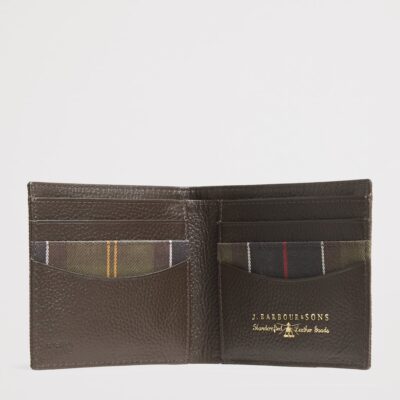 Barbour Cotton Leather-Detail Tartan Wallet - Image 2