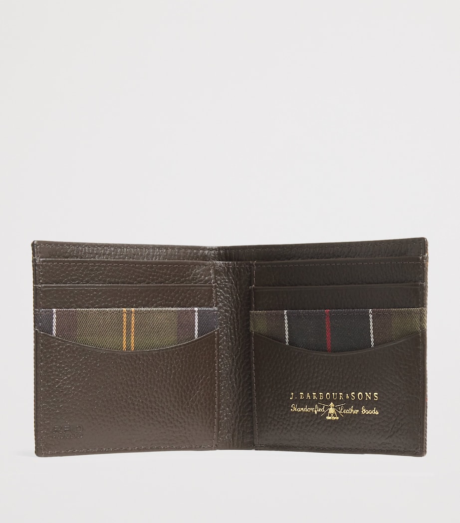 Barbour Cotton Leather-Detail Tartan Wallet - Image 2