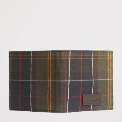 Barbour Cotton Leather-Detail Tartan Wallet - Image 3