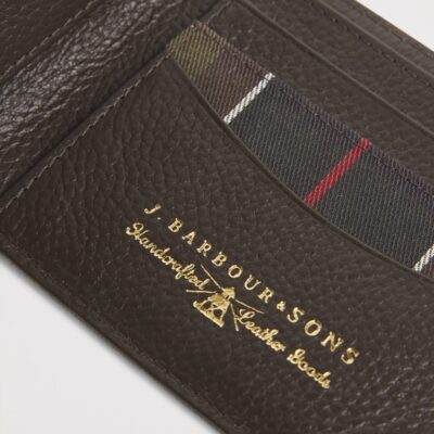 Barbour Cotton Leather-Detail Tartan Wallet - Image 4