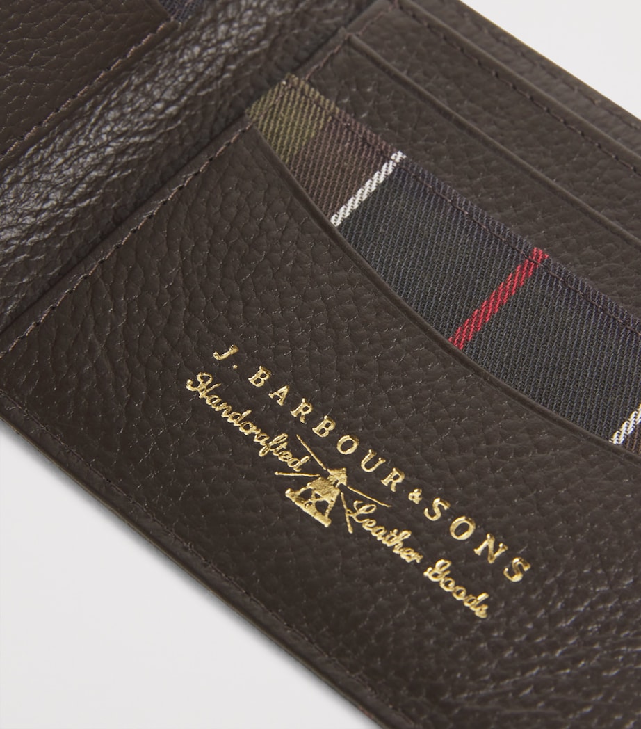 Barbour Cotton Leather-Detail Tartan Wallet - Image 4