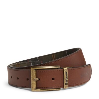 Barbour Leather Tartan Reversible Belt - Image 1