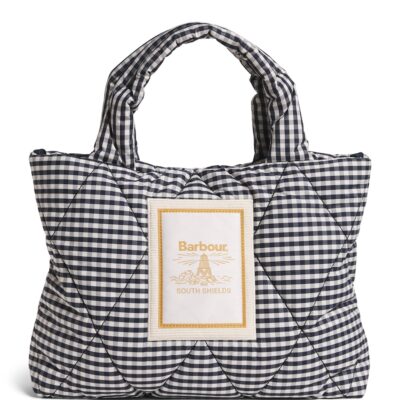 Barbour Mini Quilted Gingham Tote Bag - Image 1