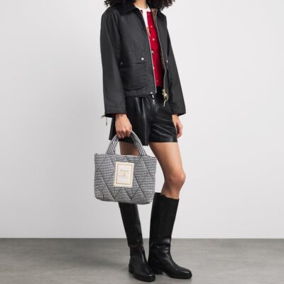 Barbour Mini Quilted Gingham Tote Bag - Image 2