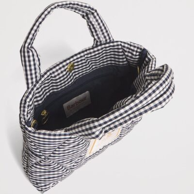 Barbour Mini Quilted Gingham Tote Bag - Image 4