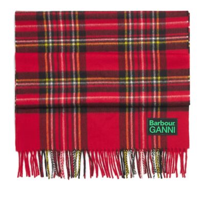 Barbour x GANNI Wool Tartan Scarf - Image 1