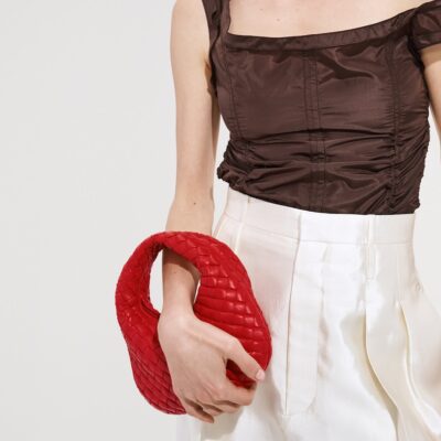 Bottega Veneta Baby Leather Veneta Shoulder Bag - Image 4
