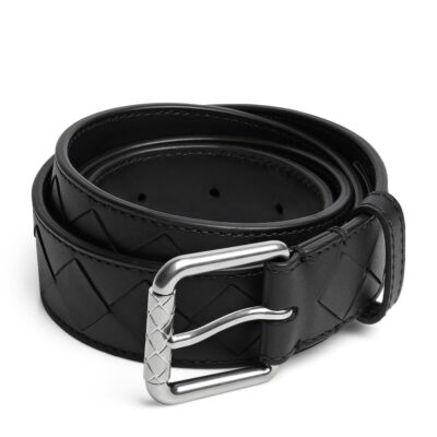 Bottega Veneta Calf Leather Intrecciato Piccolo Belt - Image 3