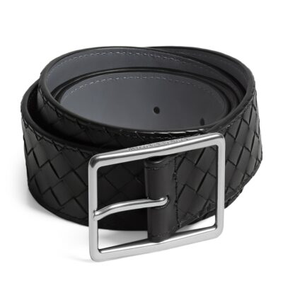 Bottega Veneta Calf Leather Intrecciato Piccolo Belt - Image 4