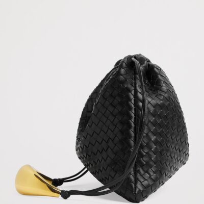 Bottega Veneta Calfskin Embellished Dustbag Shoulder Bag - Image 4