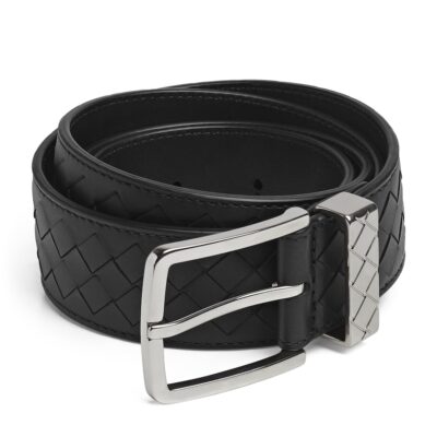 Bottega Veneta Calfskin Intrecciato Loop Belt - Image 1