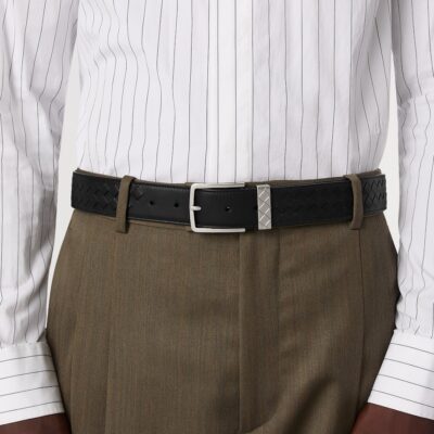 Bottega Veneta Calfskin Intrecciato Loop Belt - Image 2