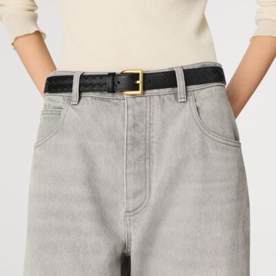 Bottega Veneta Calfskin Intrecciato Piccolo Belt - Image 2