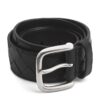 Bottega Veneta Grained Leather Intrecciato Belt - Image 1
