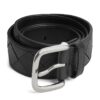 Bottega Veneta Grained Leather Intrecciato Belt - Image 1