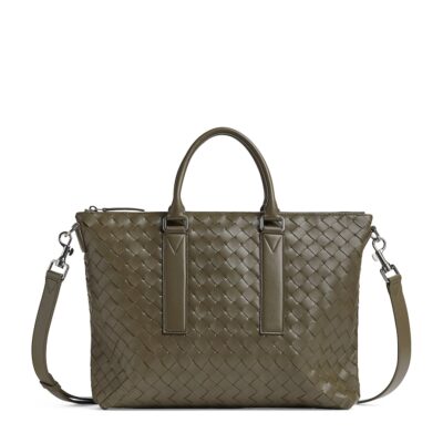 Bottega Veneta Intrecciato Leather Briefcase - Image 1