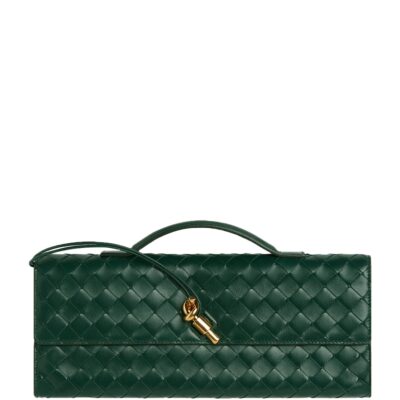 Bottega Veneta Intrecciato Leather Andiamo Clutch Bag - Image 1
