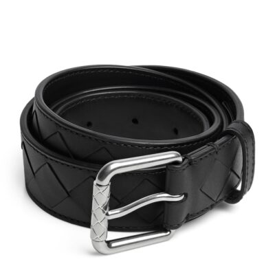 Bottega Veneta Intrecciato Leather Stamp Belt - Image 1