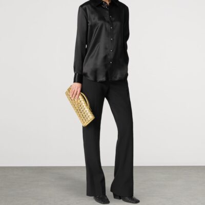 Bottega Veneta Intrecciato Leather Andiamo Clutch Bag - Image 2