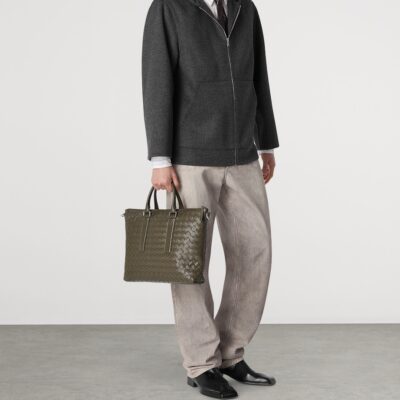 Bottega Veneta Intrecciato Leather Briefcase - Image 2