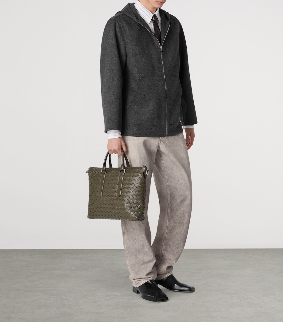 Bottega Veneta Intrecciato Leather Briefcase - Image 2