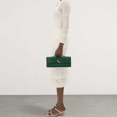 Bottega Veneta Intrecciato Leather Andiamo Clutch Bag - Image 2