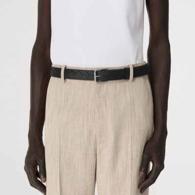 Bottega Veneta Intrecciato Leather Stamp Belt - Image 2