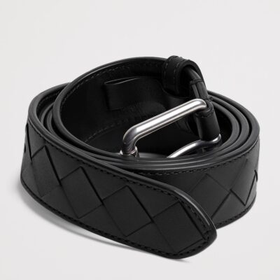 Bottega Veneta Intrecciato Leather Stamp Belt - Image 3