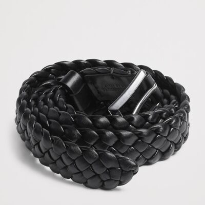 Bottega Veneta Intreccio Leather Solo Belt - Image 3