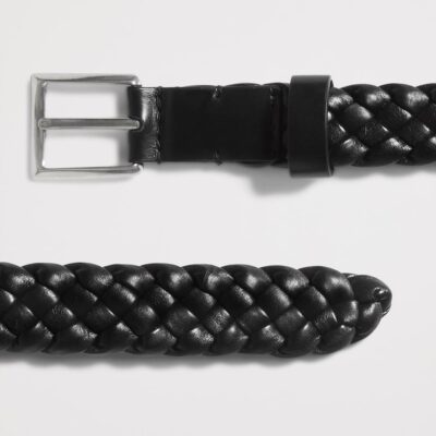 Bottega Veneta Intreccio Leather Solo Belt - Image 4