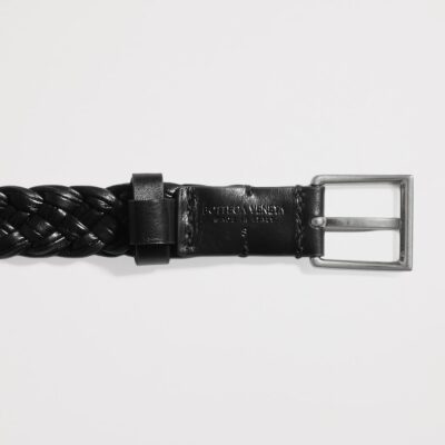 Bottega Veneta Intreccio Leather Solo Belt - Image 5